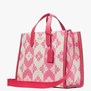 Spade Flower Two-tone Canvas Manhattan Large Tote